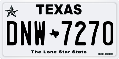 TX license plate DNW7270