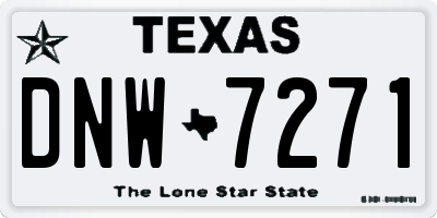TX license plate DNW7271