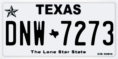 TX license plate DNW7273