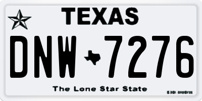 TX license plate DNW7276