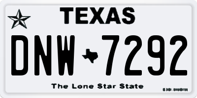 TX license plate DNW7292