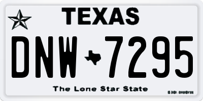 TX license plate DNW7295
