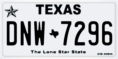 TX license plate DNW7296