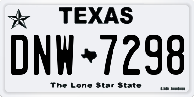 TX license plate DNW7298