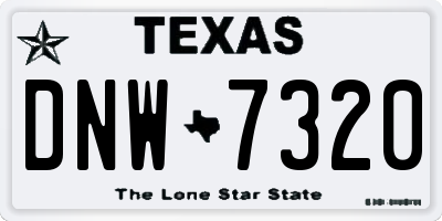 TX license plate DNW7320