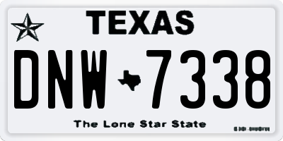 TX license plate DNW7338