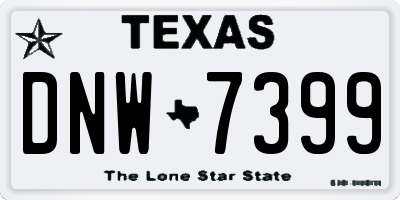 TX license plate DNW7399