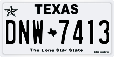 TX license plate DNW7413