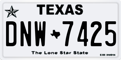 TX license plate DNW7425