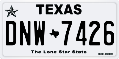 TX license plate DNW7426