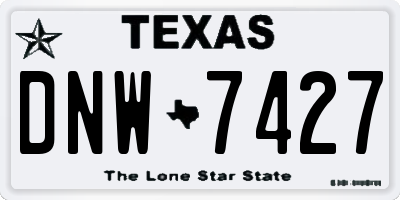 TX license plate DNW7427