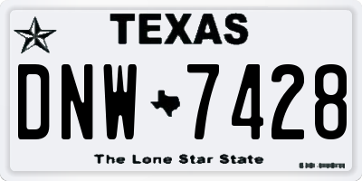 TX license plate DNW7428