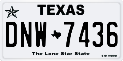 TX license plate DNW7436