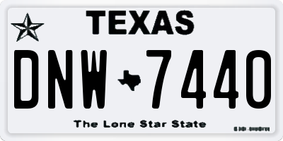 TX license plate DNW7440