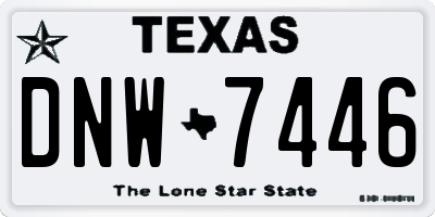 TX license plate DNW7446