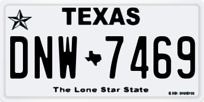 TX license plate DNW7469