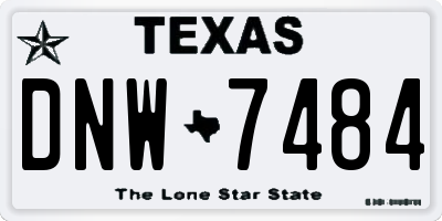 TX license plate DNW7484