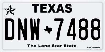 TX license plate DNW7488