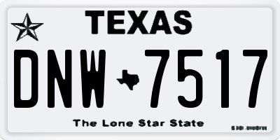 TX license plate DNW7517
