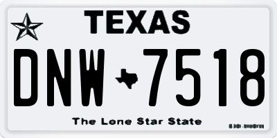 TX license plate DNW7518