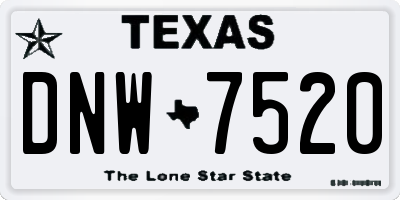 TX license plate DNW7520