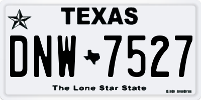 TX license plate DNW7527