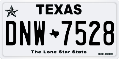 TX license plate DNW7528