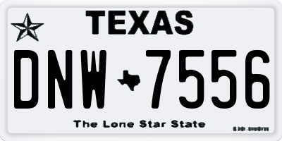 TX license plate DNW7556