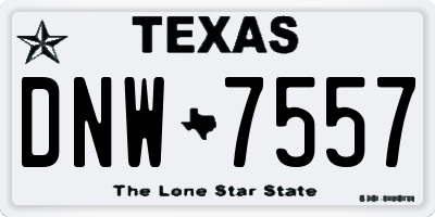 TX license plate DNW7557