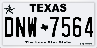 TX license plate DNW7564