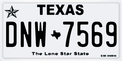 TX license plate DNW7569