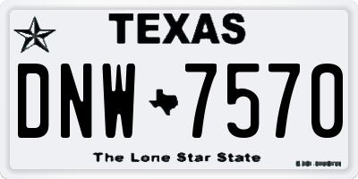 TX license plate DNW7570