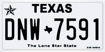 TX license plate DNW7591