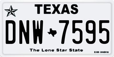 TX license plate DNW7595