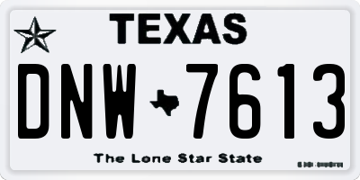 TX license plate DNW7613