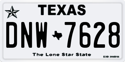 TX license plate DNW7628