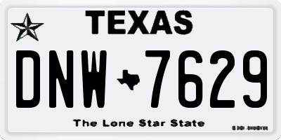 TX license plate DNW7629