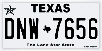 TX license plate DNW7656