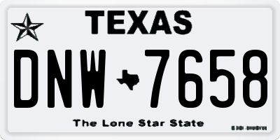 TX license plate DNW7658