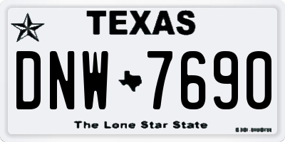 TX license plate DNW7690