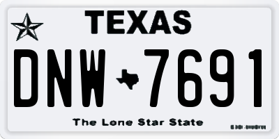 TX license plate DNW7691