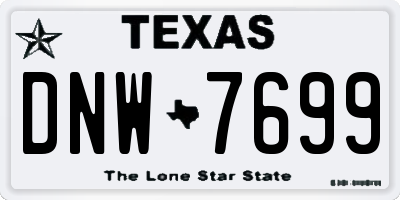 TX license plate DNW7699