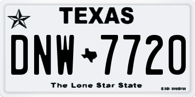 TX license plate DNW7720