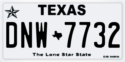 TX license plate DNW7732