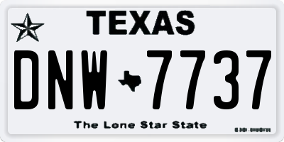 TX license plate DNW7737