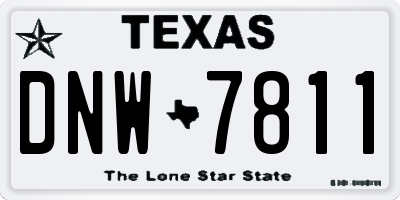 TX license plate DNW7811
