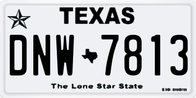 TX license plate DNW7813