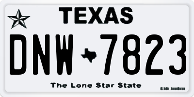 TX license plate DNW7823