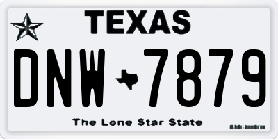 TX license plate DNW7879
