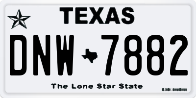 TX license plate DNW7882
